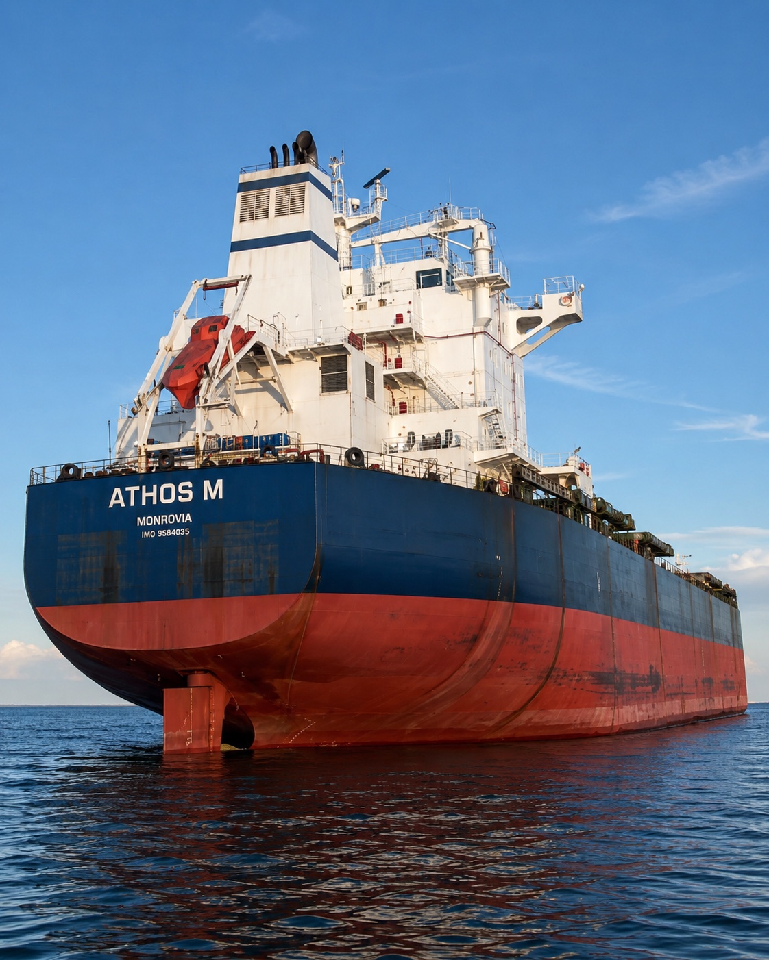 MV Athos M viewed from the port quarter