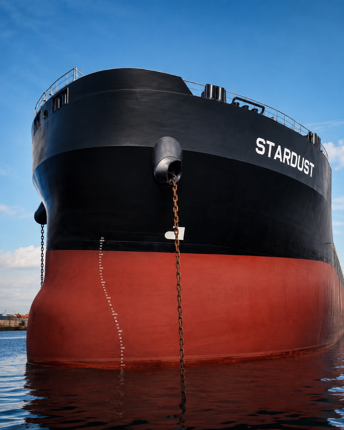 MV Stardust bow and anchor chain
